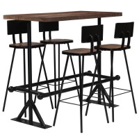 vidaXL Bar Set 5 Piece Solid Reclaimed Wood 5395