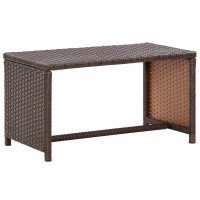 vidaXL Coffee Table Brown 276x157x15 Poly Rattan 6002