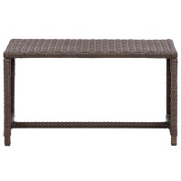 vidaXL Coffee Table Brown 276x157x15 Poly Rattan 6002