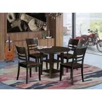 East West Furniture Sudbury Wood 5-Piece Dining Set In Cappuccino Suly5-Cap-W