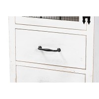 Baxton Studio Faron Classic and Traditional Farmhouse Two-Tone Distressed White and Oak Brown Finished Wood 2-Drawer Storage Cabinet