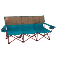 Kelty Lowdown Couch - 3 Person Capacity Camping Chair, Extra Large And Sturdy Bench For Campsites, Soccer Games, And Backyard Parties, With Cup Holdersarm Rest, Polyester, Deep Lake/Fallen Rock