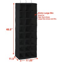 Simple Houseware Hanging Closet Organizers 24 Section Shoe Shelves Black