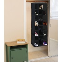 Simple Houseware Hanging Closet Organizers 24 Section Shoe Shelves Black