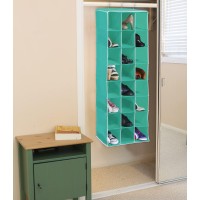 Simple Houseware Hanging Closet Organizers 24 Section Shoe Shelves Turquoise