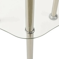 Vidaxl 322790 2-Tier Side Table Transparent 38X38X50 Cm Tempered Glass