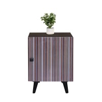 Nightstand 1 Cabinet BlackMulti