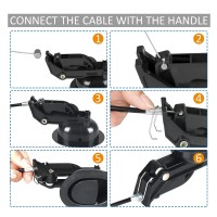 Recliner Replacement Parts with Pull Handle and Release Cable (2-Sets), Repair Recliner Mechanism Parts Compatible with Most Furniture of Recliner Sofa Couch Chair