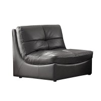 Benjara Accent Chair With Leatherette Upholstery And Tufted Details, Black