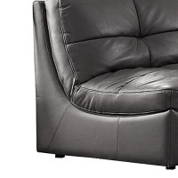 Benjara Accent Chair With Leatherette Upholstery And Tufted Details, Black