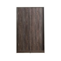 Benjara Bedroom Armoires Wooden Closet With 2 Doors And Grain Details, Brown