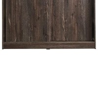 Benjara Bedroom Armoires Wooden Closet With 2 Doors And Grain Details, Brown