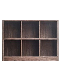 Benjara 47 Inches Wooden Desk With Bookcase And Open Shelving, Brown