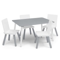 Delta Children Kids Table And Chair Set 4 Chairs Included Ideal For Arts Crafts Snack Time Homeschooling Homework Mor