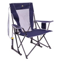 Gci Outdoor Comfort Pro Rocker Collapsible Rocking Chair & Outdoor Camping Chair, Indigo