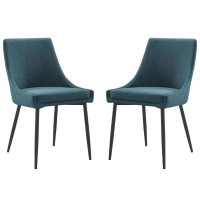 Viscount Upholstered Fabric Dining Chairs Set of 2