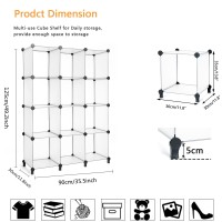 Awtatos Cube Storage Organizer Storage 12 Cube Bookshelf Diy Plastic Closet Storage Shelves With Wooden Mallet Ideal Storage So