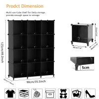 Awtatos Cube Storage Organizer Storage 12 Cube Bookshelf Diy Plastic Closet Storage Shelves With Wooden Mallet Ideal Storage So