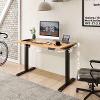 Flexispot En1 Electric Stand Up Desk Workstation 48 X 30 Inches Whole-Piece Desktop Ergonomic Memory Controller Height Adjustable Standing Desk (Black Frame + 48