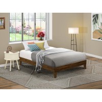 NVP-22-F Full Size Bed Frame with 4 Hardwood Legs and 2 Extra Center Legs - Walnut Finish