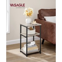 Vasagle Side Table Small End Table Tall Nightstand For Living Room Bedroom Office Bathroom Greige And Classic Black Ulet27