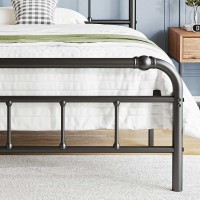 Uliesc Twin Xl Size Bed Frame With Headboard And Footboard, No Box Spring Needed Heavy Duty Metal Platform, Premium Steel Slat Support, Iron-Art Bed Frame For Guest Room--14 High
