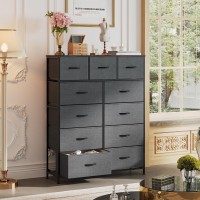 Wlive Tall Dresser For Bedroom Fabric Dresser Storage Tower Dresser Chest Of Drawers Organizer Unit With 11 Drawers Storage