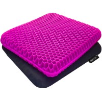 Super Large & Thick Gel Seat Cushion For Long Sitting Pressure Relief - Non-Slip Gel Chair Cushion For Back, Sciatica, Tailbone Pain Relief - Seat Cushion For Office Desk Chair, Car Seat, Wheelchair