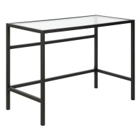 Hennhart 42 Wide Rectangular Writing Desk In Blackened Bronze Laptop Desk Computer Desk Home Office