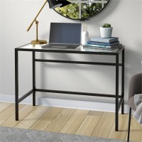 Hennhart 42 Wide Rectangular Writing Desk In Blackened Bronze Laptop Desk Computer Desk Home Office