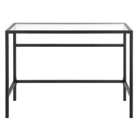 Hennhart 42 Wide Rectangular Writing Desk In Blackened Bronze Laptop Desk Computer Desk Home Office