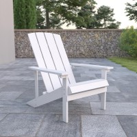 Charlestown AllWeather Poly Resin Wood Adirondack Chair in White