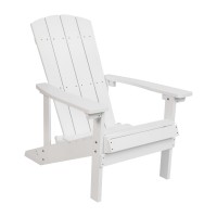 Charlestown AllWeather Poly Resin Wood Adirondack Chair in White