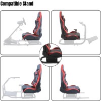 Marada Racing Seat With Double Lock Slip For Racing Wheel Stand Adjustable Cloth Red With Installed Parts