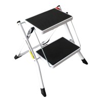 Requisite Needs Folding Step Ladder 2 Step Ladder Compact Anti-Slip Stable For Kitchen Home Adult 150Kg Capacity