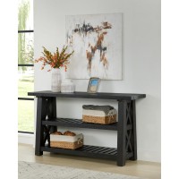 Martin Svensson Home Bolton 55 Solid Wood Sofa Table Black Stain