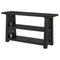 Martin Svensson Home Bolton 55 Solid Wood Sofa Table Black Stain