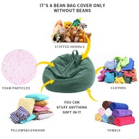 Nobildonna 3 Ft Bean Bag Chair Cover No Filler For Adults And Kids 300L Extra Large Stuffed Animal Storage Bean Bag Washable