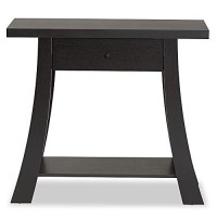 Baxton Studio Herman Dark Brown Finished Wood 1Drawer console Table