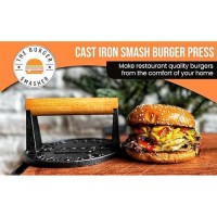 Pre Seasoned Heavy Duty Cast Iron Burger Press Smash Burger Press Kit Grill Press For Smash Burgers Burger Smasher For Gridd