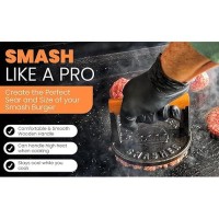 Pre Seasoned Heavy Duty Cast Iron Burger Press Smash Burger Press Kit Grill Press For Smash Burgers Burger Smasher For Gridd