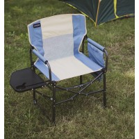 Sunnyfeel Camping Directors Chair, Heavy Duty,Oversized Portable Folding Chair With Side Table, Pocket For Beach, Fishing,Trip,Picnic,Lawn,Concert Outdoor Foldable Camp Chairs (Khaki)