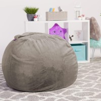 Posh Creations Bean Bag Chair For Kids Teens And Adults Includes Removable And Machine Washable Cover Soft Faux Rabbit Fur