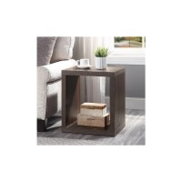 Acme Harel Modular Wooden Accent Table With Open Storage Compartment In Walnut