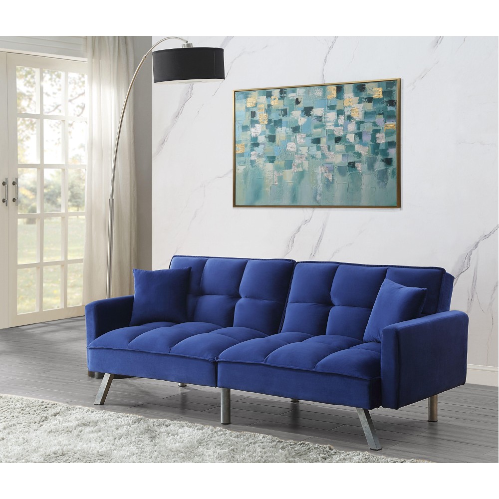 Mecene Adjustable Sofa in Blue Velvet 57305(D0102H7cgKX)