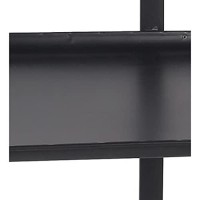 Benjara 2 Tier Rectangular Modern Metal Accent Table, Black