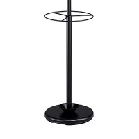 Benjara Tree Coat Rack With Metal Frame And Umbrella Stand, Black