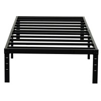 Wulanos Twin Size Bed Frame 3500Lbs Heavy Duty Metal Platform With Steel Slats Support No Box Spring Needed 14 Inches High Be