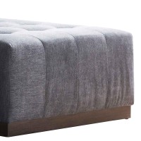Sectional with Tufted Fabric Upholstered Seats, Dark Gray