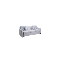 Acme Mahler Ii Sofa With 4 Pillows In Beige Linen Fabric